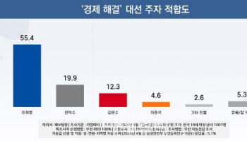 ‘경제 해결사’는 누구…이재명 55.4%·한덕수 19.9%