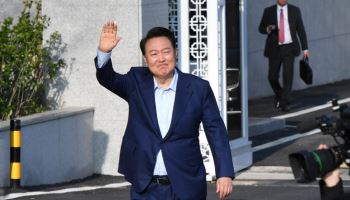 윤석열, 국민의힘 탈당…"김문수에게 힘 모아달라"
