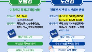 경기교통공사, 양주 회천신도시 똑버스 확대 운행