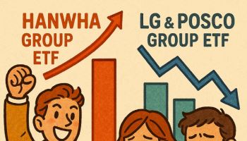 한화 세자릿수 치솟을 동안 LG는 뒷걸음질…그룹주 ETF 희비