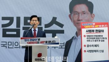 ‘정치 판갈이’ 외친 김문수, “대통령 임기 3년하고, 국회의원 10% 줄이겠다”