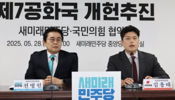 국힘-새미래, 공동정부·개헌추진 협약…“尹·李 청산 시대정신”