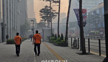 "눈이 너무 매워요"…연기 가득 을지로, 시민·관광객 ‘우왕좌왕’