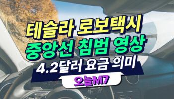 (영상)테슬라 로보택시, 중앙선 침범?[오늘M7]