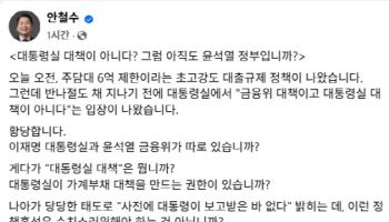 안철수 "주담대 한도 6억, 대통령실 대책 아니다?" 맹비난