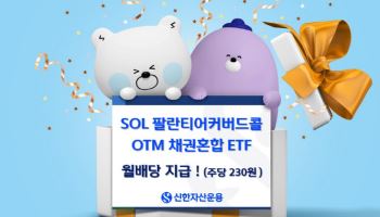 'SOL 팔란티어 커버드콜OTM채권혼합’, 커버드콜ETF 최대 분배금 지급