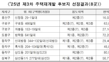 서울시, 신통기획 주택재개발 후보지 8곳 추가 선정