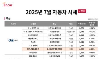 여름맞은 중고차 시장, SUV 강세…팰리세이드 4.48% '껑충'
