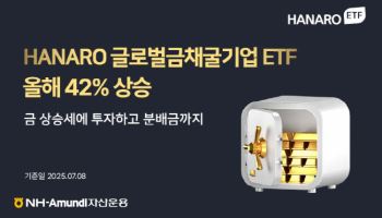 NH-아문디운용, ‘HANARO 글로벌금채굴기업’ ETF 연초대비 42%↑