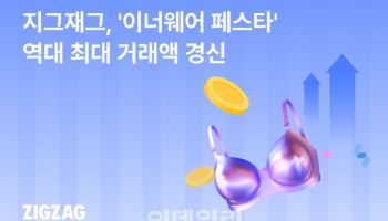 지그재그, ‘이너웨어 페스타’ 역대 최대 거래액 돌파