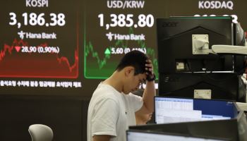 코스피, 외국인·기관 동반매도…SK하이닉스, 5%대↓
