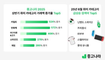 상반기 중고나라 거래액 보니…‘만화책·키덜트’ 등 500%대 증가