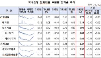 은행 대출 연체율, 8년 6개월 만에 최고치