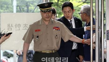 박정훈 대령 두번째 특검 출석…"모해 위증 수사 촉구"