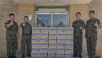 동아오츠카, 수해복구 장병에 포카리스웨트 2000개 지원