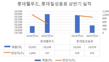 롯데그룹 식품회사, 상반기 부진…내수침체·원가 부담