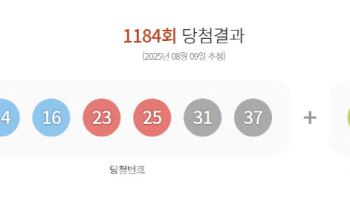 제1184회 로또 1등 '14,16, 23, 25, 31, 37’…보너스 '42'