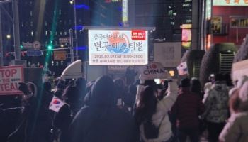 ‘부정선거 규탄’ 집회 중 시진핑 현수막 찢은 尹 지지단체 입건