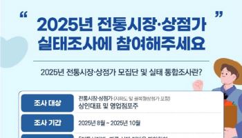 3개월간 전국 전통시장 실태조사…스마트주문 도입 의향도 묻는다