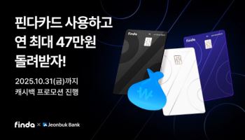 핀다카드, 연 최대 47만원 캐시백 프로모션 진행