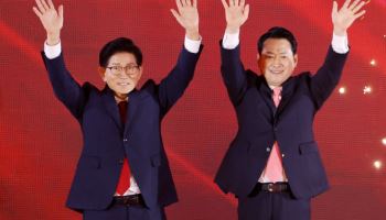 국힘 당대표 '찬탄' 전멸, '반탄' 김문수·장동혁 결선…26일 최종당선자(종합)
