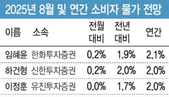 “8월 소비자물가 1.9%…폭우·폭염에도 국제유가 하락 영향”