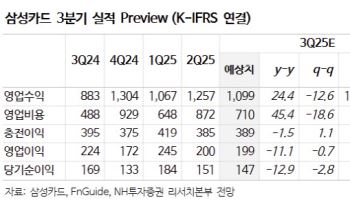 삼성카드, 주주환원 관련주·외형성장 지속…목표가 26%↑-NH