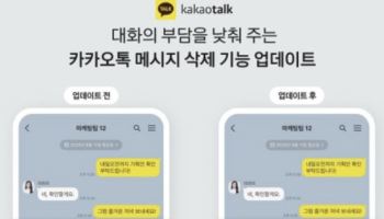 5분→24시간 늘자…카톡 메시지 삭제 327% 폭증
