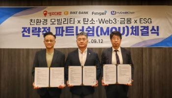 생각대로, 바이크뱅크·핑거·마이크레딧체인과 친환경 모빌리티 생태계 구축 MOU 체결