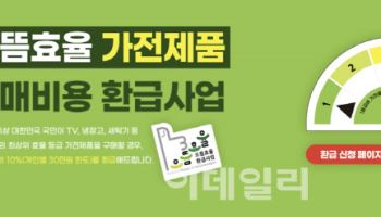 으뜸효율 환급사업 66.2만건 신청…한달새 예산 35% 소진