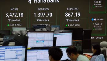 외인·기관 매수세 힘입은 코스피…장중 3482.25 사상 최고치