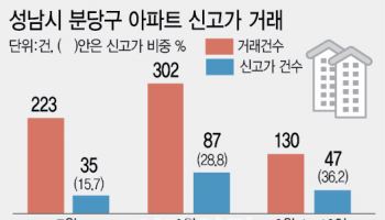 "역세권 위주로 잘 나가요"…분당 아파트 3건당 1건 신고가