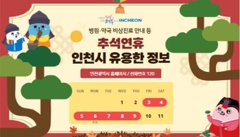 인천시, 추석 연휴 의료·교통 등 종합대책 추진