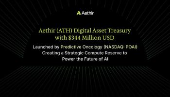 프리딕티브 온콜로지(Predictive Oncology), 에이셔(Aethir) 디지털 자산 트레저리 출범
