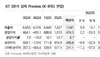 KT, 3Q 실적 부진에 배당주 매력 감소…목표가↓-NH
