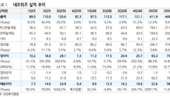 네오위즈, 역대 최대 분기 실적 전망…목표가↑-유진