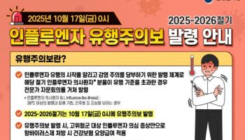 ‘독감 유행주의보’ 발령…예방접종 서둘러야
