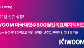 키움운용, ‘美대형주500월간 목표헤지 액티브' ETF 21일 신규 상장