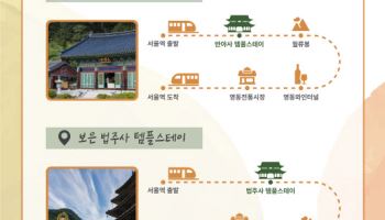 팔도장터관광열차 타고 '템플스테이' 떠나볼까