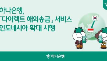 하나은행, 인도네시아로 다이렉트 해외송금 서비스 확대
