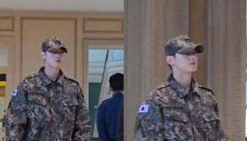 '군 복무' 차은우, APEC 행사장서 포착…"조각 외모로 국위선양"
