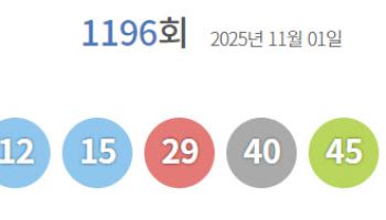 1196회 로또 1등 15명…당첨금 각 20억 163만원