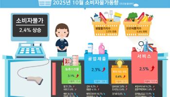 10월 소비자물가 2.4%↑…15개월만에 최고 상승