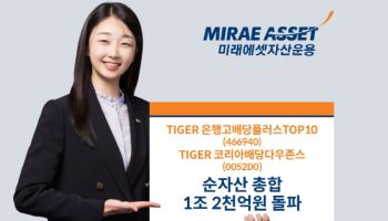 미래운용, 'TIGER 은행·코리아 배당' ETF 2종…순자산 1.2조 돌파