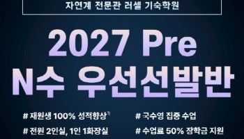 자연계 전문관 러셀 기숙학원, ‘2027 Pre N수 우선선발반’ 모집