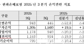 한화손보, 3분기 누적 순익 2942억원…여성·시니어 매출 확대