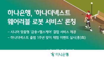 하나은행, '하나더넥스트 웨어러블 로봇 서비스' 선봬