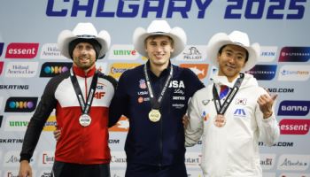 '0.01초 차 시상대' 김준호, 2차 월드컵 500m 연이틀 메달