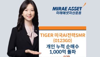 TIGER 미국AI전력SMR ETF, 개인 순매수 1000억 돌파