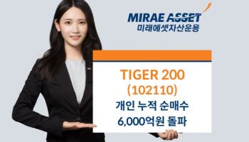 미래운용 ‘TIGER 200 ETF’, 올해 개인 누적 순매수 6000억 돌파